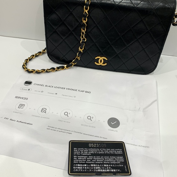 Chanel Black Leather Gold Chain Flap Bag Sku#001 (Gently used, fair condition) - Picture 11 of 11
